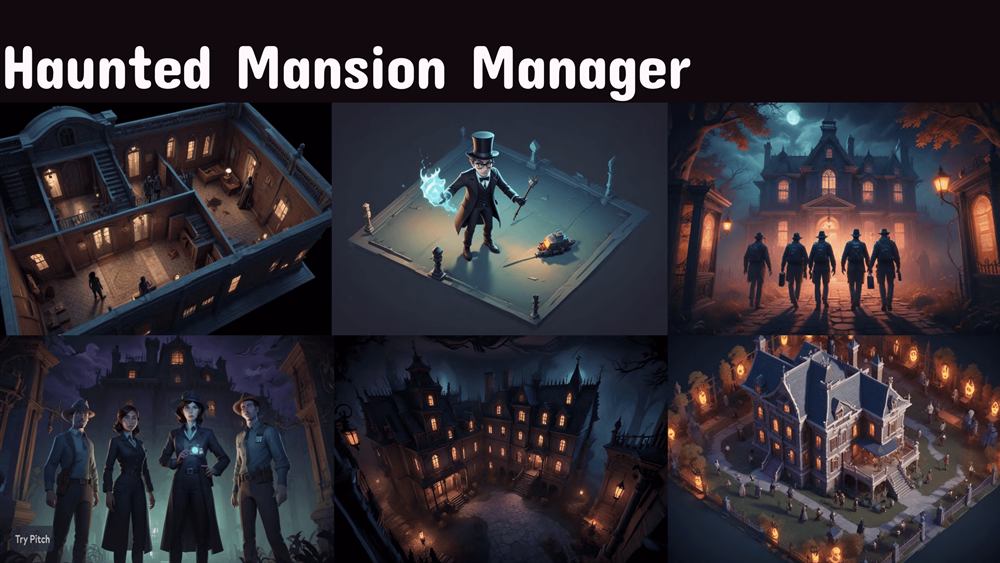 Haunted Mansion Manager concept board